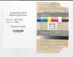 Entnazifizierung August Kersting , geb. 13.03.1905 (Weber)