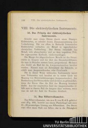 50. Das Prinzip der elektrolytischen Instrumente.