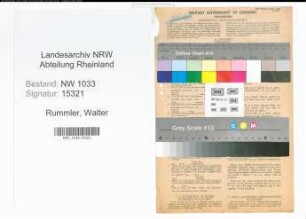 Entnazifizierung Walter Rummler , geb. 13.02.1897 (Polizeibeamter)