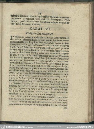 Caput VI. Differentias monstrat