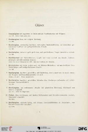 Gläser (Nr. 1-120)