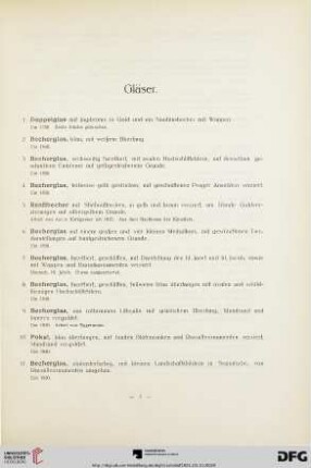 Gläser (Nr. 1-120)