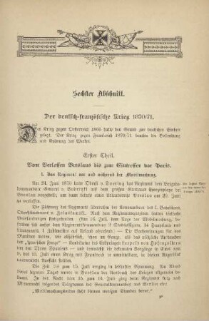 Sechster Abschnitt. Der deutsch-französische Krieg 1870/71