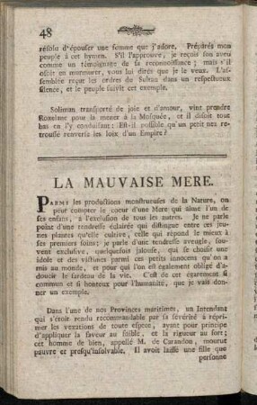 La Mauvaise Mere.