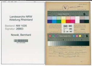 Entnazifizierung Bernhard Nowak , geb. 10.07.1911 (Steiger)