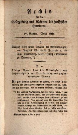 Archiv für die Gesetzgebung und Reforme des juristischen Studiums. 4, 4. 1814