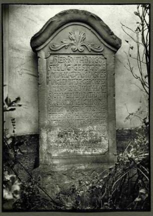 alter Friedhof. Grabstein der Anna Katharina Spiesmacher, 1742
