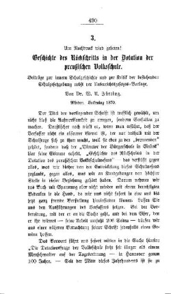 Geschichte des Rückschritts in der Dotation der preußischen Volksschule