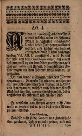 Acta ecclesiastica : in welchen unterschiedliche bey dem Predigt-Amt vorgegangene Fälle erörtert werden, 29. 1734