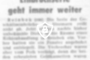 Einbruchserie geht immer weiter