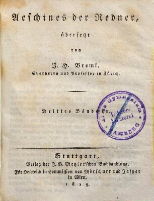 Aeschines der Redner, 3
