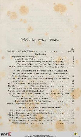 Inhalt des ersten Bandes