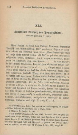 652-663 Laurentius Truchseß von Pommersfelden, Mainzer Domdecan