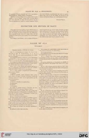 Exposition des oeuvres de Barye