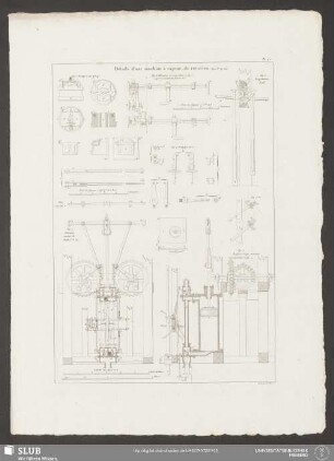 Pl. 41. Détails d'une machine à vapeur, de rotation