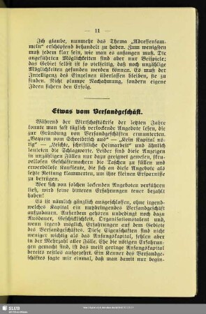 Etwas vom Versandgeschäft