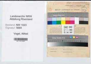 Entnazifizierung Alfred Vogel , geb. 02.01.1893 (Obersteuerinspektor)