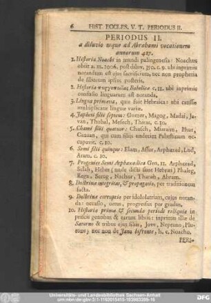 Periodus II. a diluvio usque ad Abrahami vocationem annorum 427.