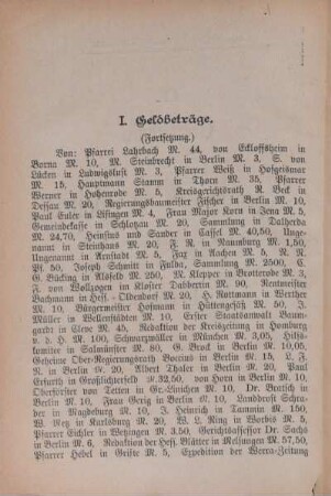 I. Geldbeträge.
