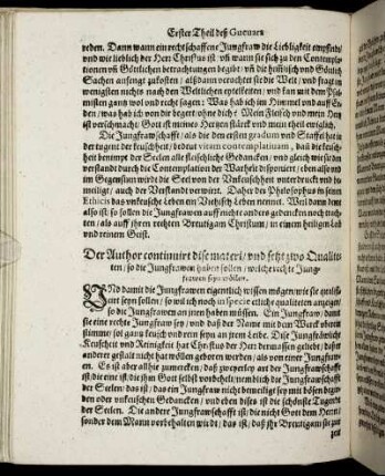 Der Author continuirt dise materi, und setzt zwo Qualiteten, so die Jungfrawen haben sollen, welche rechte Jungfrawen seyn wöllen.