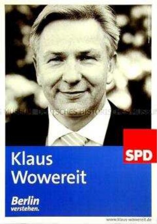 Wahlkampfplakat der SPD zur Wahl des Berliner Abgeordnetenhauses am 18.9.2011