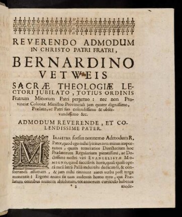 Epistola dedicatoria.