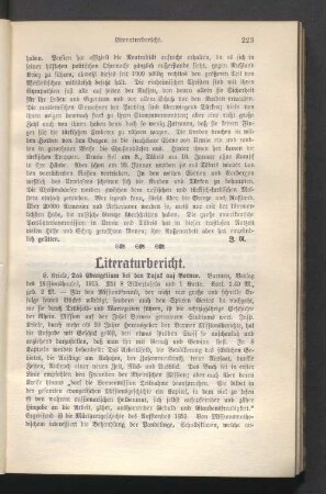 Literaturbericht
