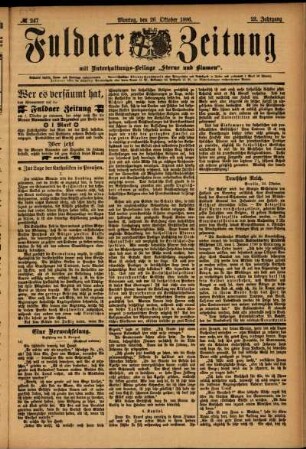 Ausgabe vom Montag, den 26. Oktober 1896.