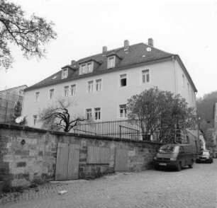 Bad Schandau, Königsteiner Straße 4. Wohnhaus (2. H. 19. Jh.). Ansicht von Südosten