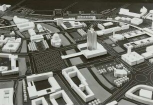 Stadtzentrum; "Architektonische Hauptgestaltung 1:1000 Stadtbauamt Berlin", Mitte: Straße "Unter den Linden"