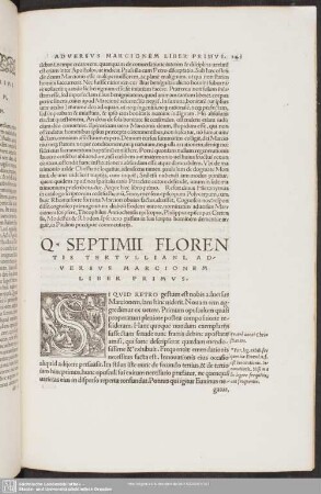 Adversus Marcionem Liber Primus