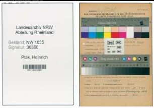 Entnazifizierung Heinrich Ptak , geb. 31.03.1910 (Grubensteiger)
