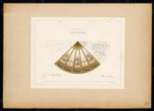 Theaterdecke Monatskonkurrenz Juli 1860: Untersicht der Decke (Ausschnitt); Maßstabsleiste