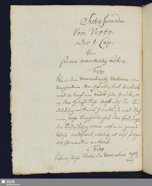 1. Cap. Von seinen mancherley Arten.