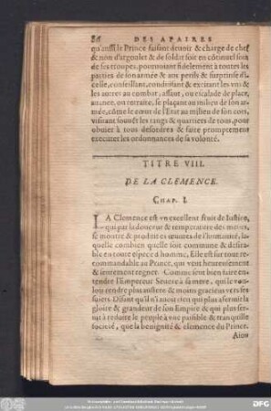 Titre VIII. De La Clemence.