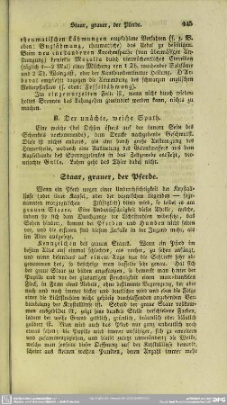 Staar, grauer, der Pferde