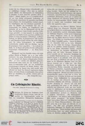 3: Ein Lothringischer Künstler