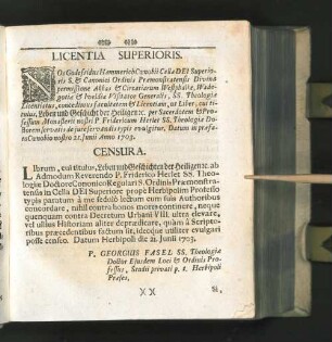 Licentia Superioris.