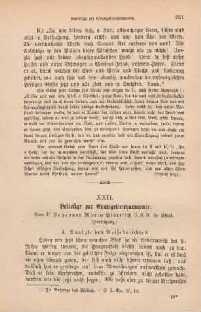 251-266 Beiträge zur Evangelienharmonie : Fortsetzung