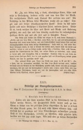 251-266 Beiträge zur Evangelienharmonie : Fortsetzung