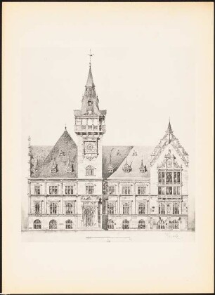 Rathaus: Ansicht (aus: Drucke von Seminararbeiten der Königlich Technischen Hochschule Berlin, Bd. I)