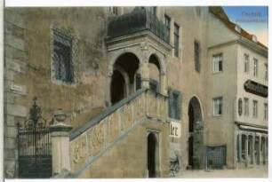 Oschatz. Rathaustreppe