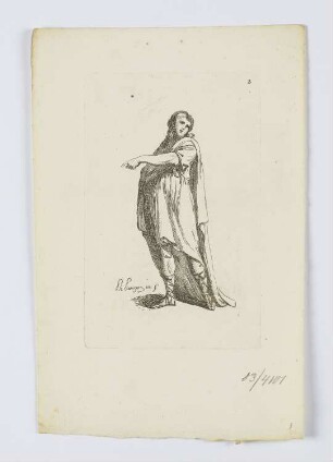 Frau in einem Gewand, Blatt 3 der Folge "Premier Recueill de Figures Drapées"