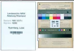 Entnazifizierung Luise Nuernberg , geb. 27.01.1903 (Prokuristin)