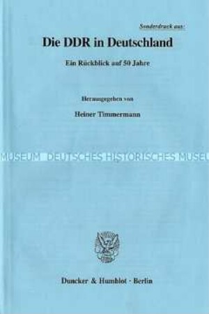 Sonderdruck zur Entstehung des "Zehn-Punkte-Programms" der Bundesregierung zur deutschen Einheit