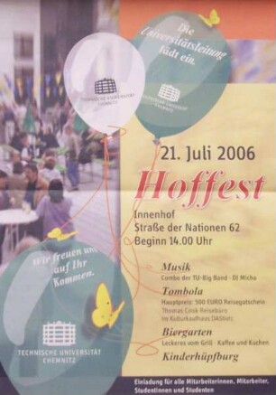 "Hoffest - Die Universitätsleitung lädt ein, am 21.07.2006"