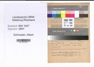 Entnazifizierung Albert Schroeder , geb. 07.03.1897 (Gaertner)