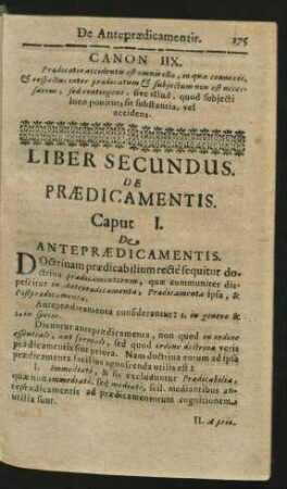 Liber Secudnus. De Praedicamentis.