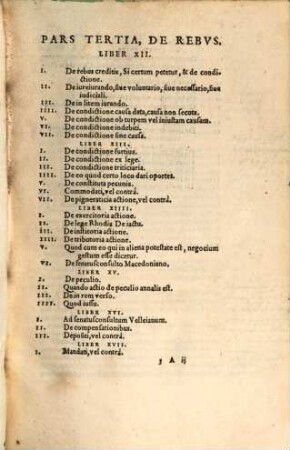 Digestorvm Sev Pandectarum Libri quinquaginta. 3, ... a Libro XII. vsq[ue] ad XX.