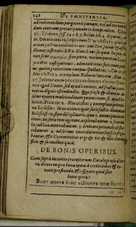 De Bonis Operibus.